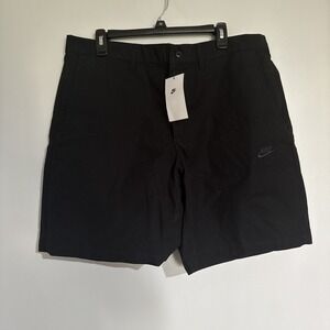 $70 Nike Mens Club Chinos Sz 36 Black Shorts Cotton Canvas Flat Standard Fit NWT